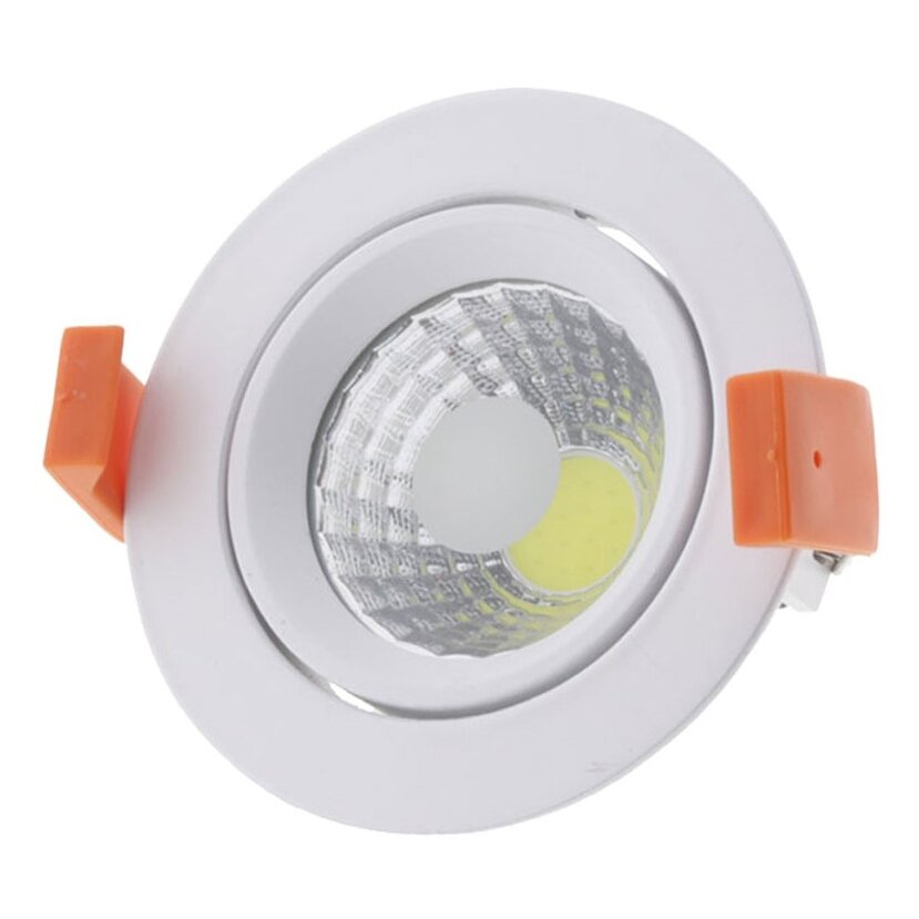 LED Downlight, Round, Rotatable, 60°, 8W, White Light