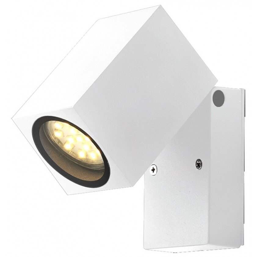 LED Wall Lamp, White, Rectangular, 1 Socket, Max 35W