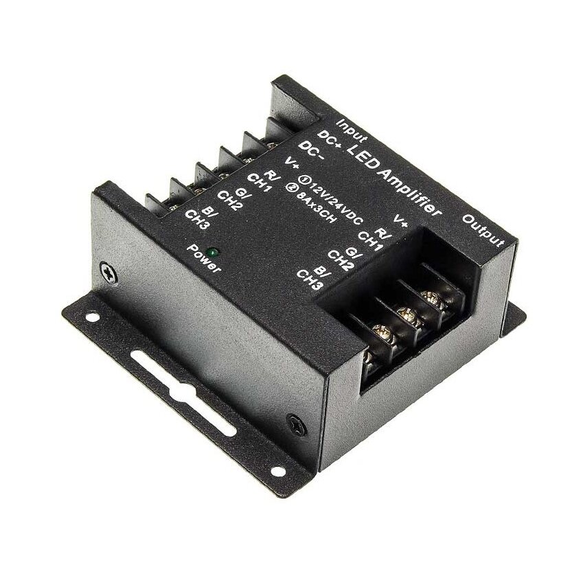 LED RGB Strip Amplifier, 12/24V, 24A