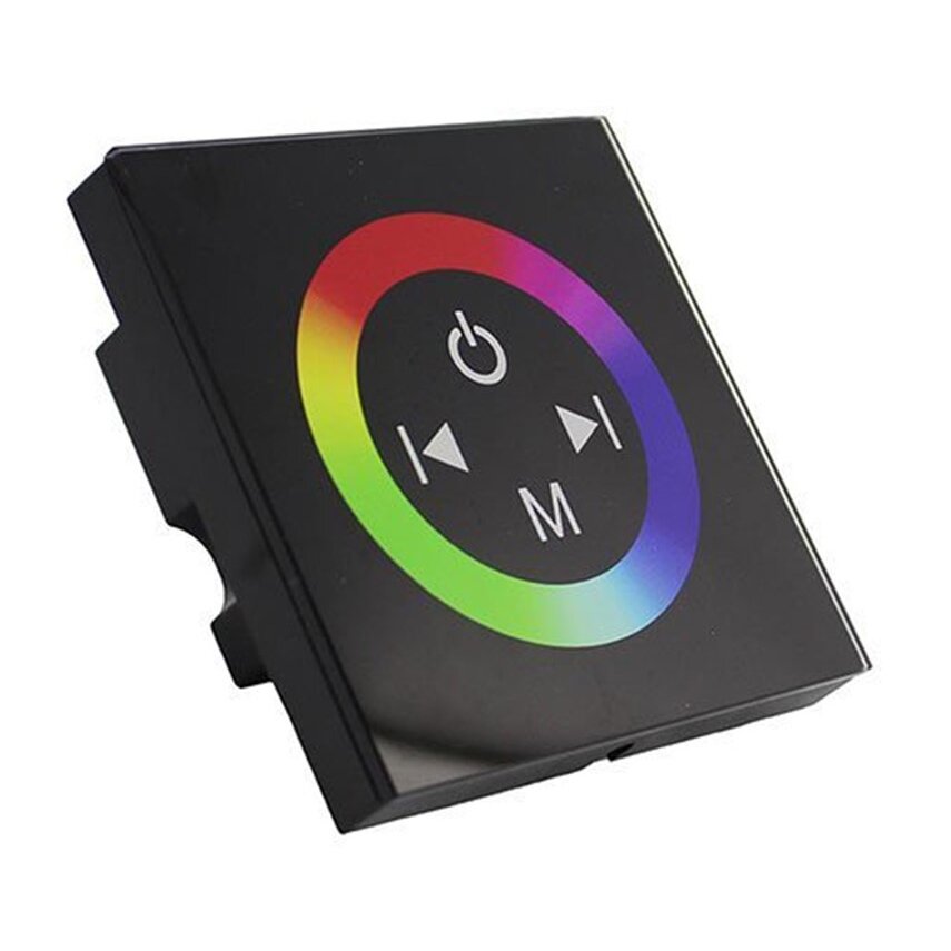 LED RGB Dimmer Wall Console, Sensor, Black