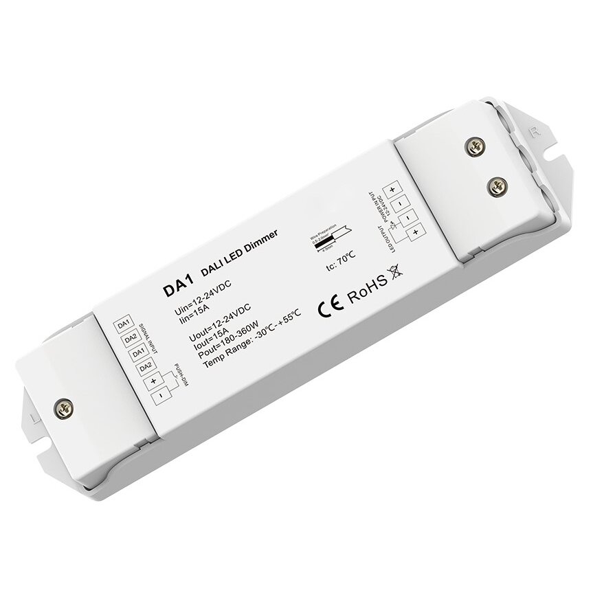 LED DALI Dimmer, 12-24V, 360W, 5 Years Warranty