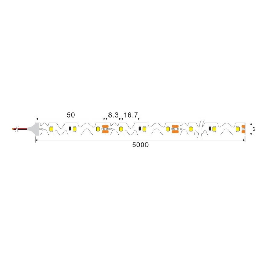 LED S-juosta, 7.2W/m, 720Lm/m, 12V, IP65, žalia šviesa 4 LED S-juosta, 7.2W/m, 720Lm/m, 12V, IP65, žalia šviesa 4