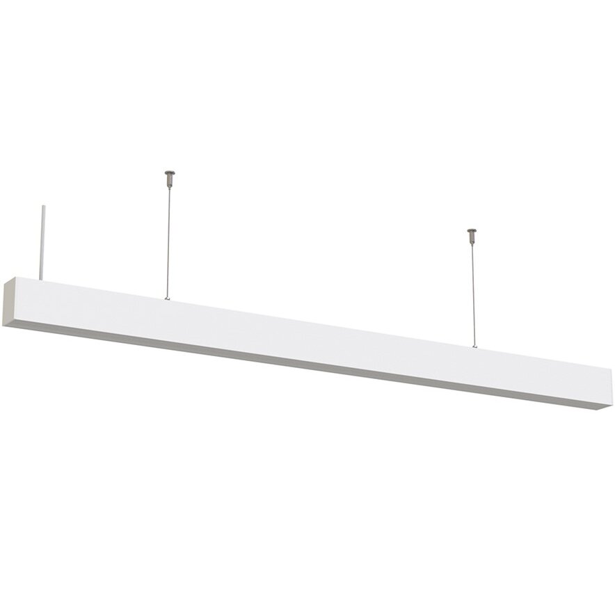 LED Linear Suspended Light, Linkable, 40W, White Body, 5 Years Warranty, Neutral Light