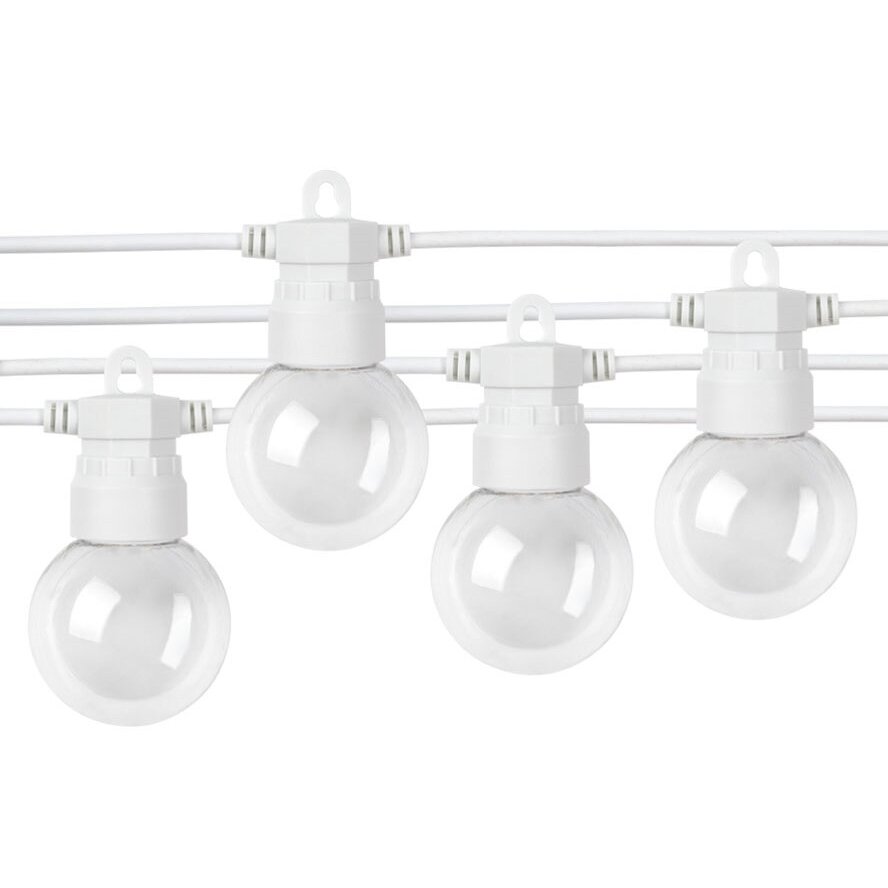 LED Outdoor String Light, White, 8m, 10Pcs., 3W, Warm Light 1