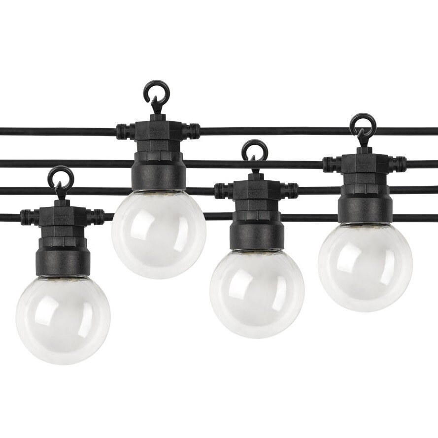 LED Outdoor String Light, Black, 8m, 10Pcs., 3W, White Light 1