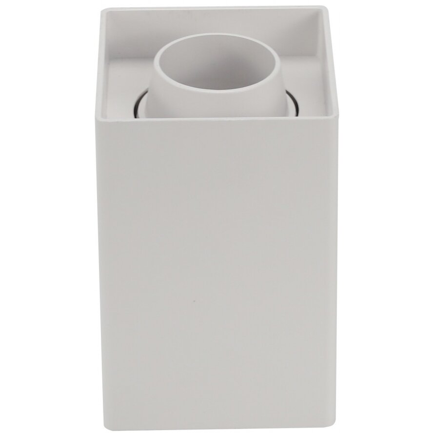 LED Spotlight Fixture, Square, Plastic, White
