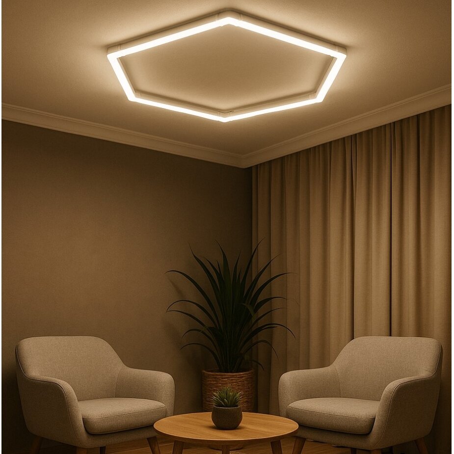 LED Hexagon Lights, 1HEX, 42W, White Light 1