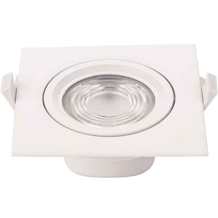 LED šviestuvas, kvadratinis, pasukamas, 10W, šilta balta šviesa