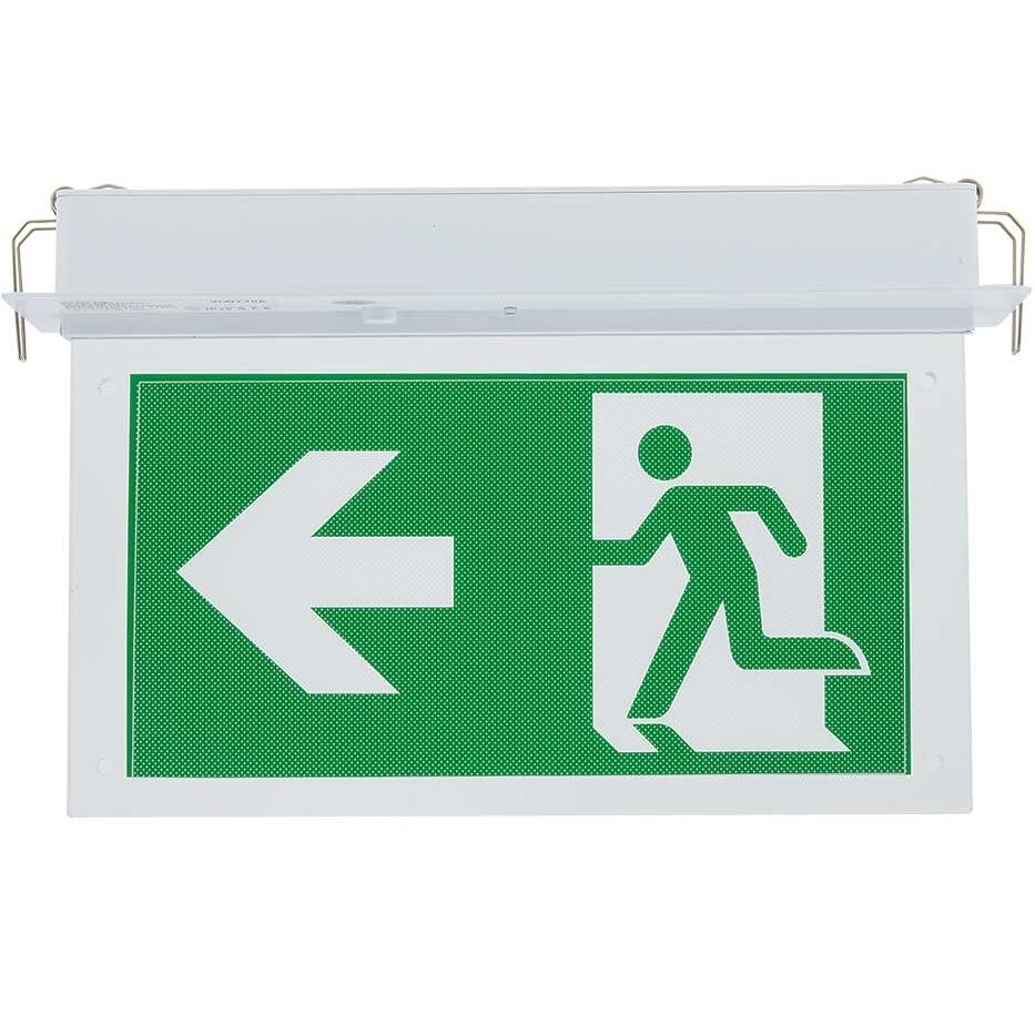 LED Recessed Fixed Emergency Exit Light, 2W, 3 Hours, with PVC Legend, White Light LED Recessed Fixed Emergency Exit Light, 2W, 3 Hours, with PVC Legend, White Light