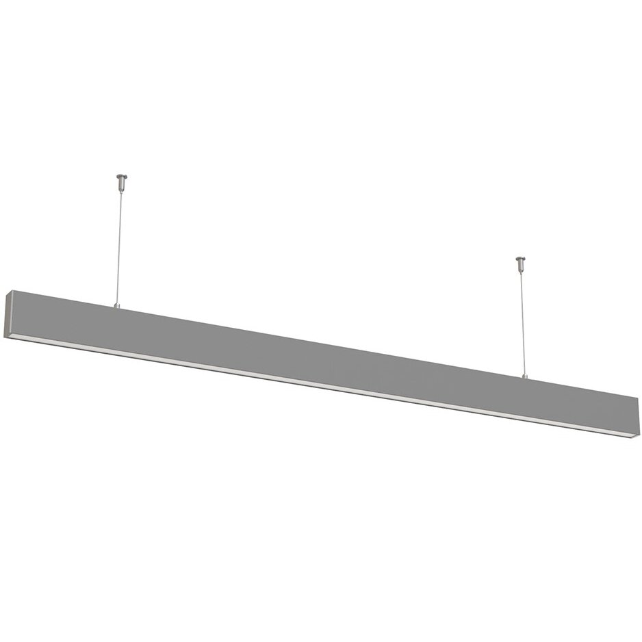LED Linear Suspended Light, UP-Down, Non-Linkable, 50W, Silver Body, Neutral Light