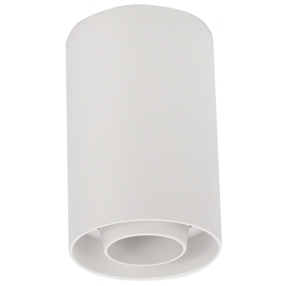 LED Spotlight Fixture, Round, Plastic, White