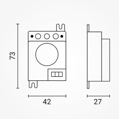 Microwave Sensor, 10m, 180°/360°, White 2