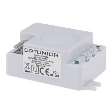 Microwave Sensor, 10m, 180°/360°, White 1