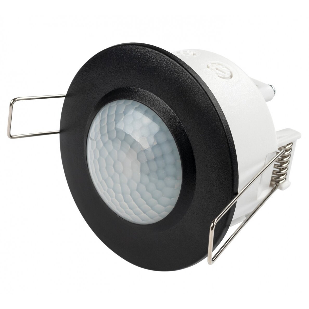 PIR Motion Sensor, 6m, 360°, Recessed, Black