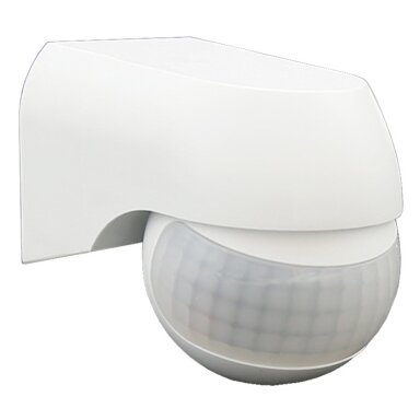 PIR daviklis, 12m, 180°, IP54, baltas