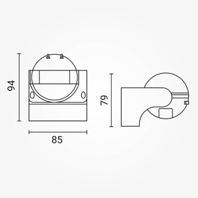 PIR Motion Sensor, 12m, 180°, IP44, White 2