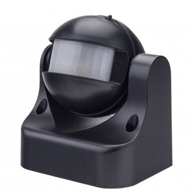 PIR daviklis, 12m, 180°, IP44, juodas 1