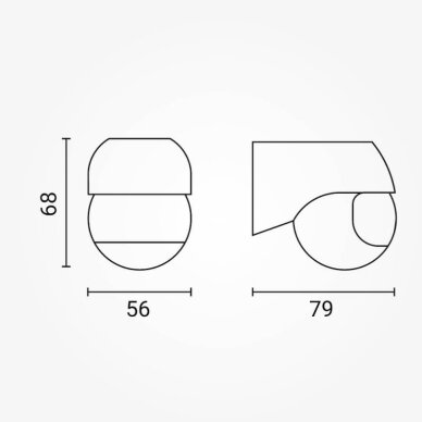 PIR daviklis, 12m, 180°, IP54, baltas 3