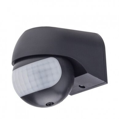 PIR Motion Sensor, 12m, 180°, IP54, Black 1