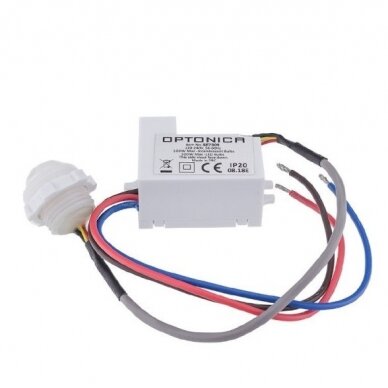 PIR Motion Sensor, 6m, 120°, White 1