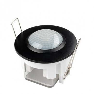 PIR Motion Sensor, 6m, 360°, Recessed, Black 1