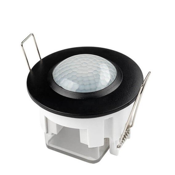 PIR Motion Sensor, 6m, 360°, Recessed, Black 1