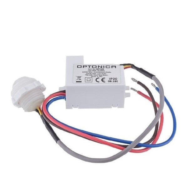 PIR Motion Sensor, 6m, 120°, White 1