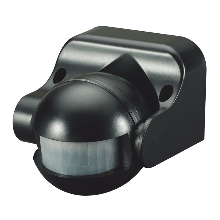 PIR daviklis, 12m, 180°, IP44, juodas