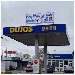 LED lauko ekranas automobilių plovyklos reklamai