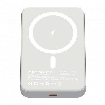 Power Bank, 10Ah, 5V, Type-C, 15W, baltas