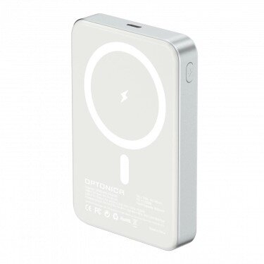Power Bank, 10Ah, 5V, Type-C, 15W, baltas 1
