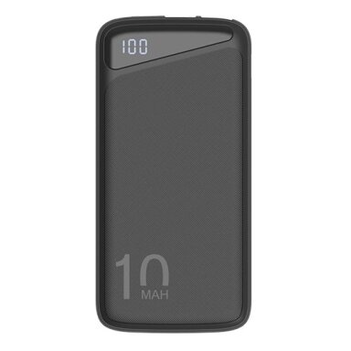 Power bank, 10Ah, 3.7V, Micro/Type-C jungtys, Max išėjimo galia 22.5W, juodas