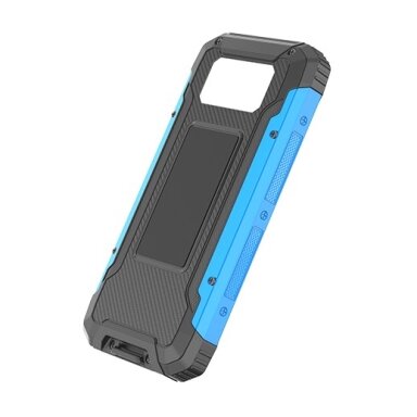 Power bank, 10Ah, 3.7V, saulės panelė 1.2W, LED 2W, juodas ir mėlynas