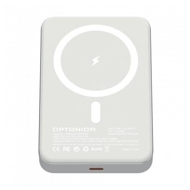 Power Bank, 10Ah, 5V, Type-C, 15W, baltas