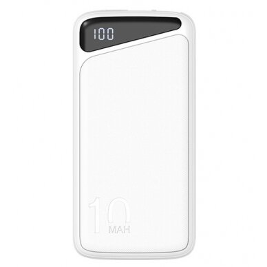 Power bank, 10Ah, 3.7V, Micro/Type-C jungtys, Max išėjimo galia 22.5W, baltas Power bank, 10Ah, 3.7V, Micro/Type-C jungtys, Max išėjimo galia 22.5W, baltas