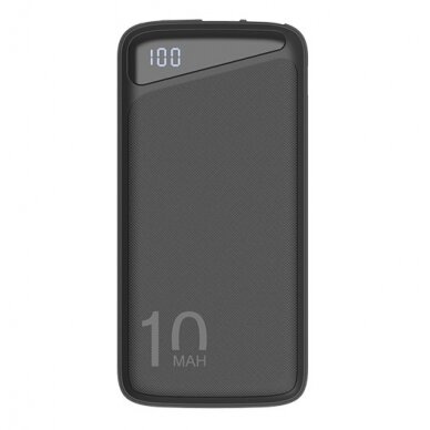 Power bank, 10Ah, 3.7V, Micro/Type-C jungtys, Max išėjimo galia 22.5W, juodas Power bank, 10Ah, 3.7V, Micro/Type-C jungtys, Max išėjimo galia 22.5W, juodas