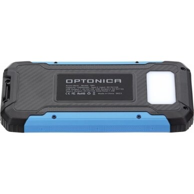 Power bank, 10Ah, 3.7V, Solar 1.2W, LED 2W, Black and Blue 6