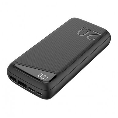 Power bank, 20Ah, 3.7V, Micro/Type-C jungtys, Max išėjimo galia 22.5W, juodas 3 Power bank, 20Ah, 3.7V, Micro/Type-C jungtys, Max išėjimo galia 22.5W, juodas 3
