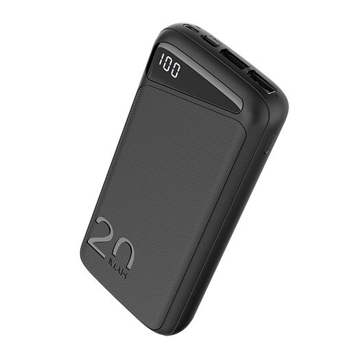 Power bank, 20Ah, 3.7V, Micro/Type-C jungtys, Max išėjimo galia 22.5W, juodas Power bank, 20Ah, 3.7V, Micro/Type-C jungtys, Max išėjimo galia 22.5W, juodas