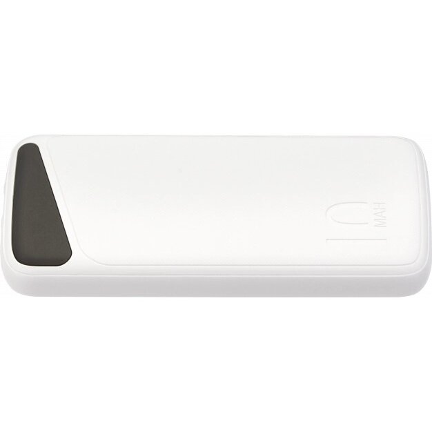 Power bank, 10Ah, 3.7V, Micro/Type-C jungtys, Max išėjimo galia 22.5W, baltas 5