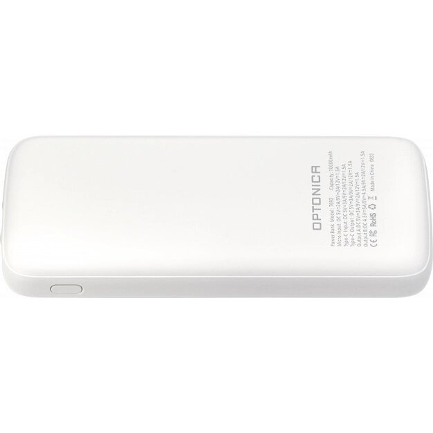 Power bank, 10Ah, 3.7V, Micro/Type-C jungtys, Max išėjimo galia 22.5W, baltas 6