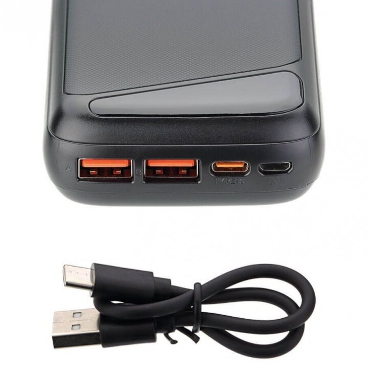 Power bank, 20Ah, 3.7V, Micro/Type-C jungtys, Max išėjimo galia 22.5W, juodas 4 Power bank, 20Ah, 3.7V, Micro/Type-C jungtys, Max išėjimo galia 22.5W, juodas 4