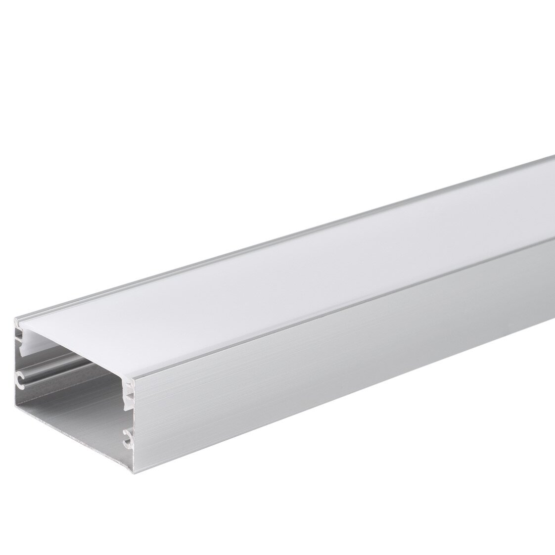 Profile For LED Strip, Silver, White Cover, 40x20mm