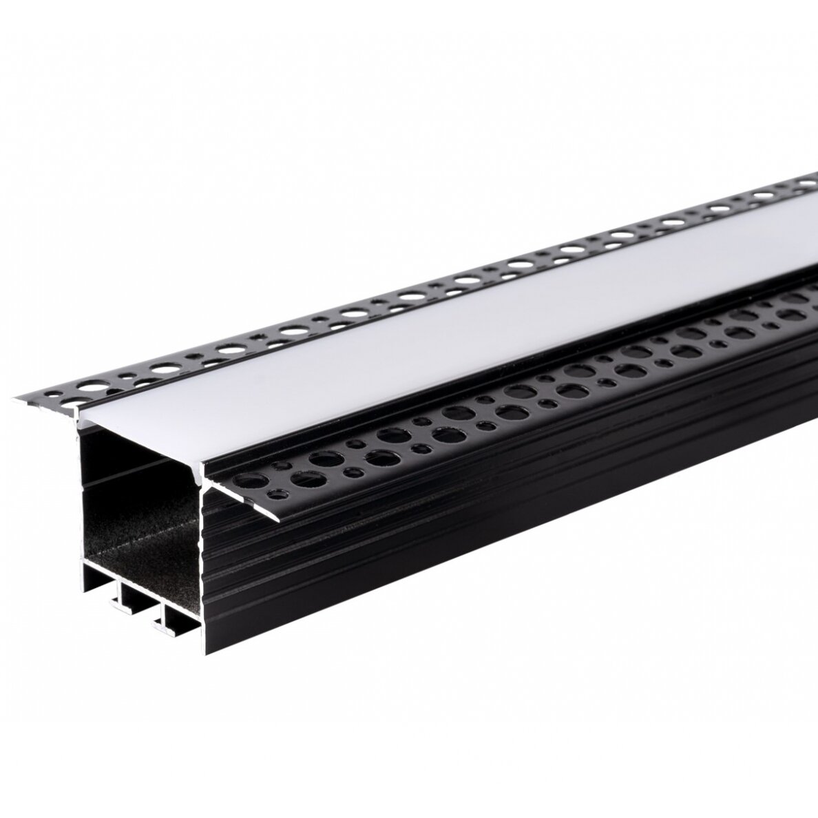 Profile For LED Strip, Black, White Cover, 7.8x9mm Profile For LED Strip, Black, White Cover, 7.8x9mm