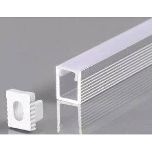 Profile For LED Strip, Silver, White Cover, 7.8x9mm Profile For LED Strip, Silver, White Cover, 7.8x9mm