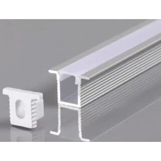 Profile For LED Strip, Silver, White Cover, 12.4x9mm 2 Profile For LED Strip, Silver, White Cover, 12.4x9mm 2