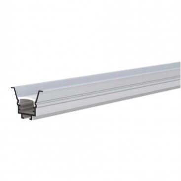 Profile for LED Strip, Silver, White Cover, 17.6x25mm