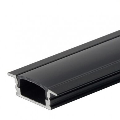 Profile For LED Strip, Black, Black Cover, 24.5x7mm Profile For LED Strip, Black, Black Cover, 24.5x7mm