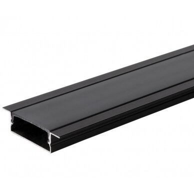 Profile For LED Strip, Black, Black Cover, 41x10mm Profile For LED Strip, Black, Black Cover, 41x10mm