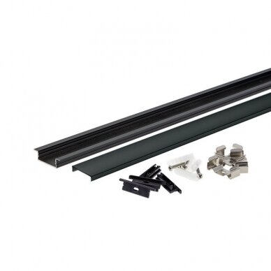 Profile For LED Strip, Black, Black Cover, 41x10mm 1 Profile For LED Strip, Black, Black Cover, 41x10mm 1